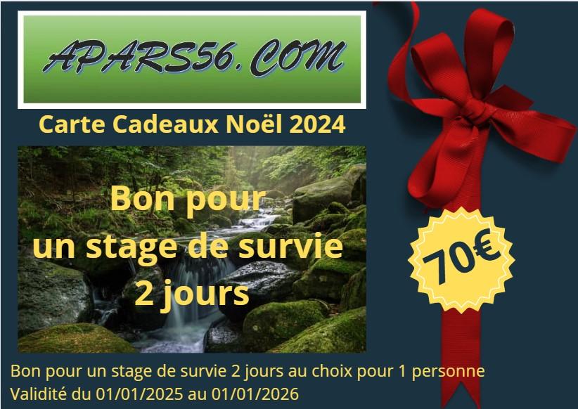 Bon cadeaux stage de survie